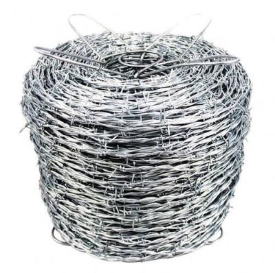 China Anti-Corrosion Cheap Barbed Wire Galvanized Barbed Wire Price Per Roll For Farm Fence for sale