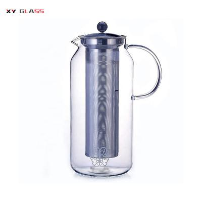 China New Design Sustainable Product Hand Blown Heat Resistant Glass Cold Brew Coffee Maker for sale