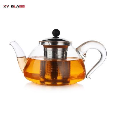 China Dishwasher Sustainable Fancy Insulated Safe Glass With 304 Stainless Steel Strainer Teaware for sale