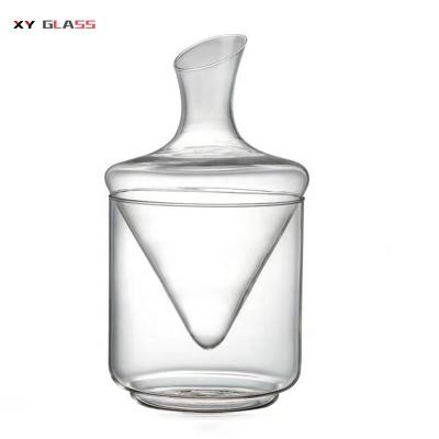 China New FROSTED WINE design borosilicate cooking pyrex wine whiskey glass decanter for sale