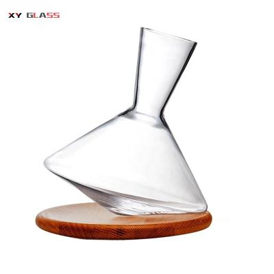 China New Design Thermo Hand Blown Proof Borosilicate Glass Automatic Wine Decanter for sale