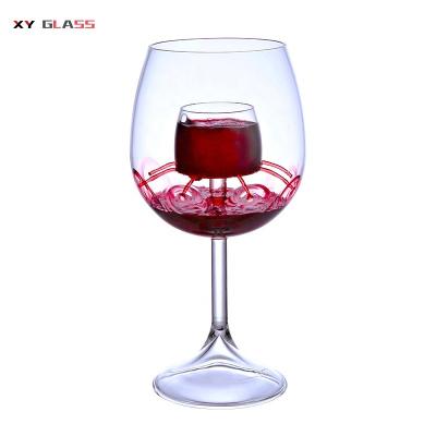 China New Design Glass Decanter Cup Christmas Gift Fountain Cooking Clear Glass Wine Decanter Cup for sale