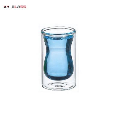 China Minimalist transparent new products double wall pyrex tea whiskey coffee glass tumbler for sale