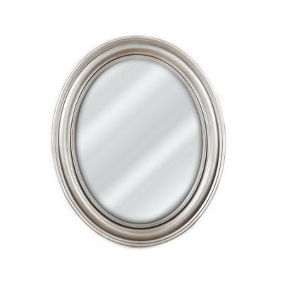 China Art Decor 2021 New Technology Professional Modern Items New Brushed Gray Oval Decorative Mirror for sale