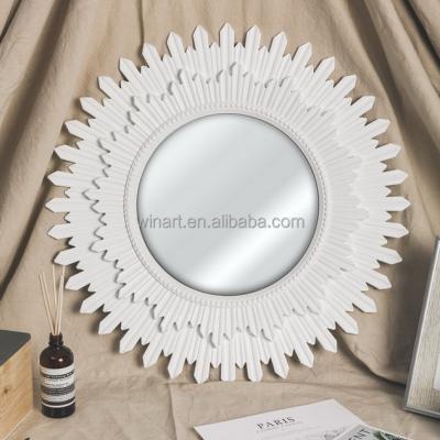 China Traditional Design High Quality Decorative Wall Mirror Double Rows Sun Flower Wall Mirror for sale