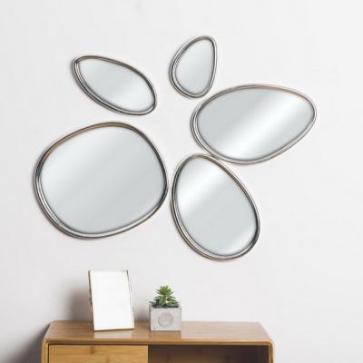 China Factory Sale Various Rustic Cobblestones Set Modern Decor Luxury Decorative Home Mirror for sale