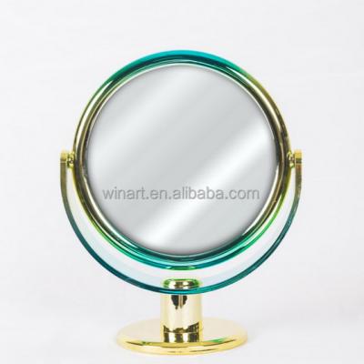 China 2022 New Cosmetic Gradient Color Desktop Magnification Double Side Magnifying Vanity Mirror for sale