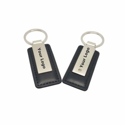 China Wholesale custom made metal logo leather quality PU waist key chain sublimation keychain leather for sale