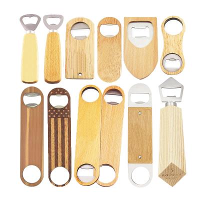 China Wholesale Custom Logo Wooden Bottle Opener Beer Bottle Opener Wooden Beer Bottle Opener for sale