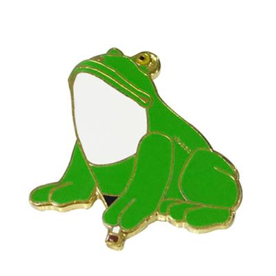 China North America Manufacturer Supply Cartoon French Bulldog Frog Pins Hard Enamel, Cheap Custom Lapel Pins No Minimum for sale