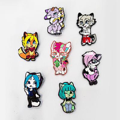 China China Badge Maker Custom Sublimation Anime Enamel Pin Lapel Pin Design Logo Metal Badge Gift Box Hard Cute Holder for sale