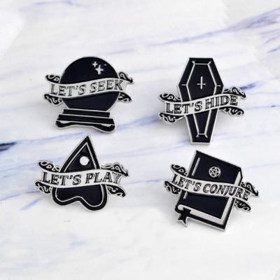 China China Manufacturer Metal Zinc Alloy Badge Holder Sublimation Machine Halloween Enamel Lapel Pin Custom Design One Way Hard Logo for sale