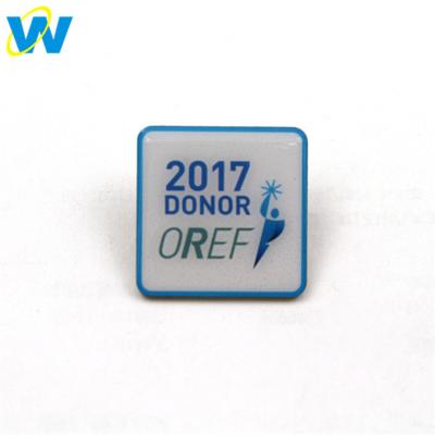 China China Custom Enamel Offset Pin , Printing Lapel Pin With Epoxy for sale