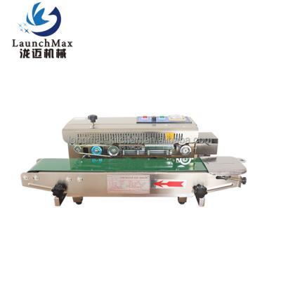 China Nitrogen Gas Flushing Stainless Steel Table Top High Speed ​​Continuous Band Bag Sealer With Nitrogen Gas Flushing for sale