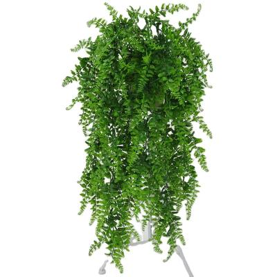 China 2021 Eco-friendly Artificial Persian Fake Vine Leaves Hanging Fake Grass Rings Flower Greenery Plant Ferns Silk Leaves For Home Wall for sale