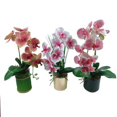 China Wholesale high quality beautiful artificial pink orchid eco-friendly for wedding party home decoration for sale