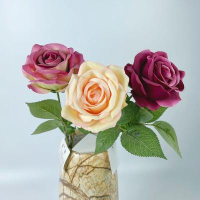 China Factory Wholesale Cheap Wedding Rose Artificial Decorative Flowers Luxury Eco - Friendly for sale