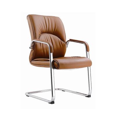 China Boss Black Foldable Cheap Visitor Chair Office Wholesale Price Executive Office Leather Cantilever Chair for sale