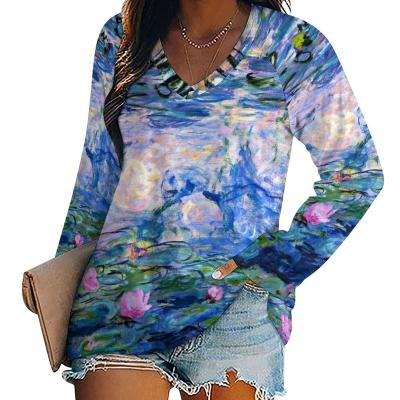 China Quick Dry TLREV2 New fashion Summer hot sale long sleeve T-shirt for women 3D printing DIY high quality for sale