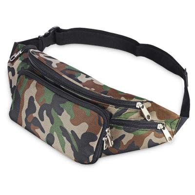 China Guarnición de encargo del poliéster del bolso 600D de la correa de cintura de Logo Mens Camouflage Bumbag Black en venta