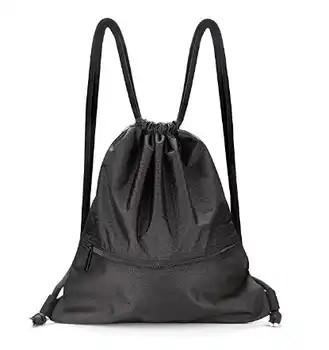 Chine Sac à dos noir de cordon de 420D du grand Ripstop polyester 420D/210D imperméable fort fait sur commande de nylon à vendre