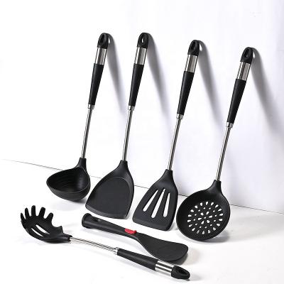 China Sustainable Silicone Spatula Household Cookware Non-Stick Special Set Soup Spoon Frying Spoon for sale