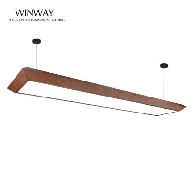 China MARS Modern Living Room Decoration Home Office Lighting Smd Wood Pendant New MARS Linear Led Light for sale