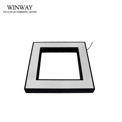 China 2022 Modern Black Square Smart Hanging Light March Blue-tooth Remote Control Living Room Pendant Light for sale