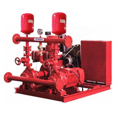 China Fire Fighting Pump System Electric Diesel Jockey Pump with Pressure Tank Fire Pump Factory 50Hz en venta