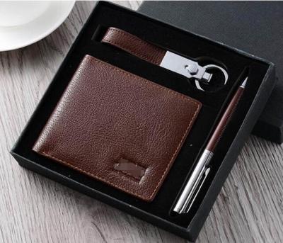 China 2018 Wallet, Key Chain, Pen Gift Set Business Gift Highest Quality Promotional Gift With Embossed Logo Business Gift Set for sale