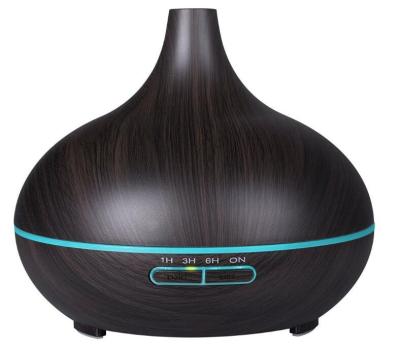 China 300ml Grain Cool Electric Wooden Aromatherapy Aroma Humidifier Light Home Mist Aroma Humidifier Ultrasonic Essential Oil Diffuser for sale