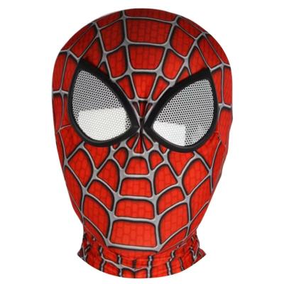 China Spandex Halloween Present Adult Children's Expedition Cartoon Glass Tights Spider-Man Headgear Steel Mask for sale