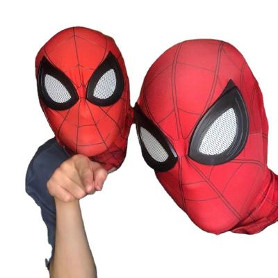 China Spandex Spider-Man Miles Costume Cos Expedition Hero Headgear Mask Steel United Funny Eyes for sale