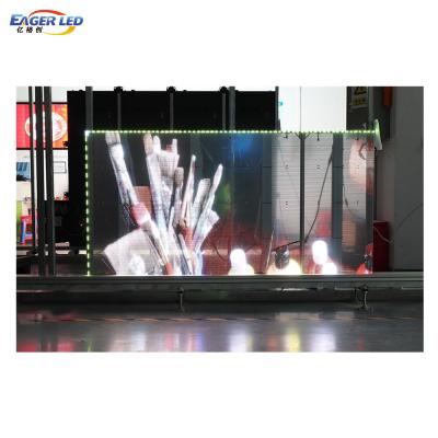 China Transparent Window Advertising P3.91 Digital Signage Glass Led Screen For Store Window for sale