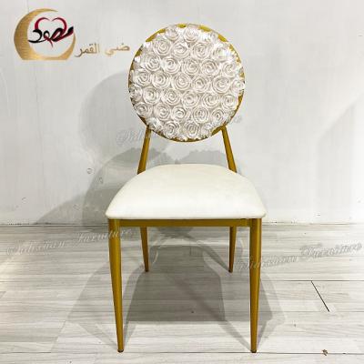 China Wholesale metal frame wedding luxury party lotus flower shaped chair Te koop