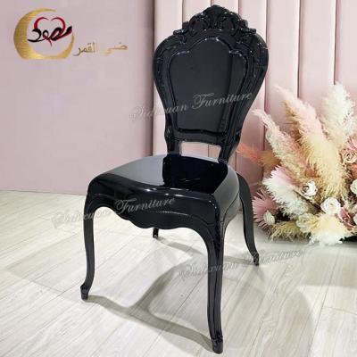 China New sale elegant rustic modern design nordic acrylic dinning chairs black for sale