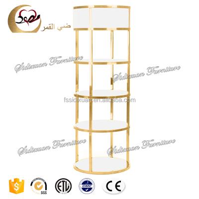 China golden stainless steel frame wine glass rack shelf for bar for sale