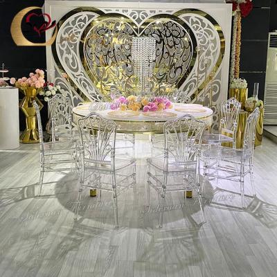 Chine Elegant style wedding table furniture luxury transparent tables acrylic à vendre