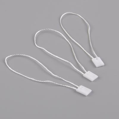 China Hot Selling Flexible And Affordable 7 Inch White Square Grain Tag Polyester Rope Hanging Lanyard Garment Luggage Lanyard Tag Rectangular String for sale