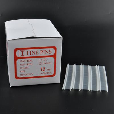 China Nylon Label Pin Fine Glue Needle Label Barb Label Gun End Fastener High Quality Standard Wholesale Flexible 12mm T for sale