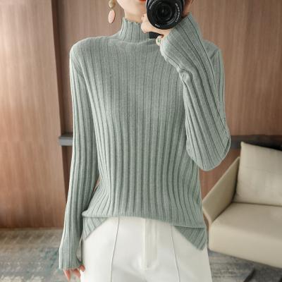 China Anti-wrinkle 2021 autumn and winter new cashmere sweater women's lace half-neck round sweater were thin solid color knit sweater for sale