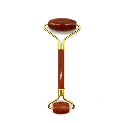 China Wholesale price viable natrual jade massage roller anti-wrinkle face beauty skin care red stone tool for sale