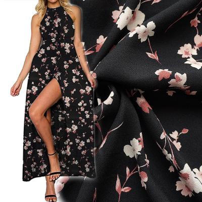 China 2020 Chinese Supplier Viable Style Floral Plants Which Is Rayon Plants Print Fabric For Dress for sale