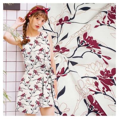 China New Design 2020 Sustainable Dress Material Woven Material Floral Rayon Fabric Printed Textile For Garments for sale