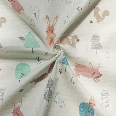 China China Suppliers Baby Print Anti Static Cotton In India Gauze Muslin Fabric For Wrapping Blankets for sale