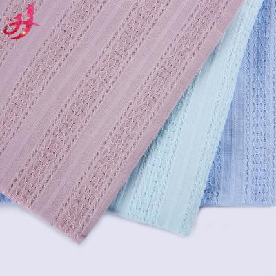 China Free Samples Comfortable Carded Gauze Italian Jacquard Design Wholesale Cotton Fabric Anti-Static for sale