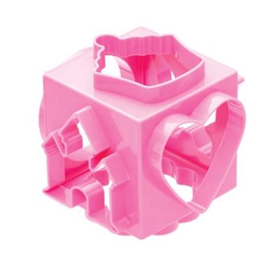 China CC-7195 6 Different Oriented Square Shaped Cube Biscuit Cookie Cutter Workable In 3D Shapes for sale