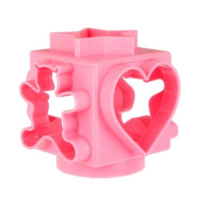 China CC-7092 Sustainable 6 Shapes Plastic Cookie Cutter Cube for sale