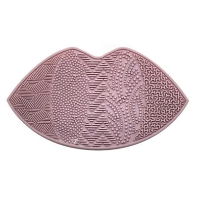 China Promotional Custom Portable Makeup Brush Wash CM-9321 Tool Cosmetic Silicone Brush Cleaning Mat for sale