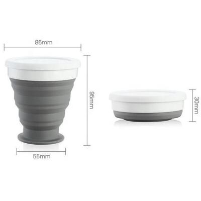 China CS-1237 BPA Free Viable Reusable Portable Graduated For Outdoor Travel New Silicone Travel Rise Folding Cup - Folding Cup for sale